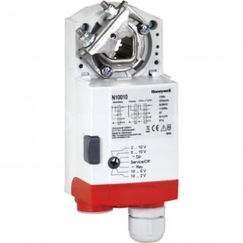 Привод для воздушной заслонки HONEYWELL N10010, S=2 кв.м, 0…10V=;2/3-pt, 24Vac, 6VA, 10Нм Привод для воздушной заслонки HONEYWELL N10010, S=2 кв.м, 0…10V=;2/3-pt, 24Vac, 6VA, 10Нм